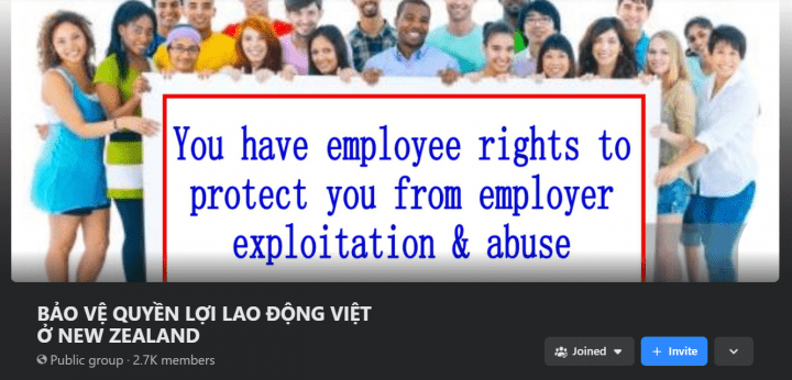 Nhóm bảo vệ quyền lợi người lao động Việt tại New Zealand